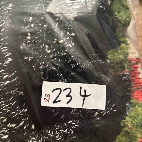 RARBlack and White Striped Sweater with Floral Design - Picture 11 of 11